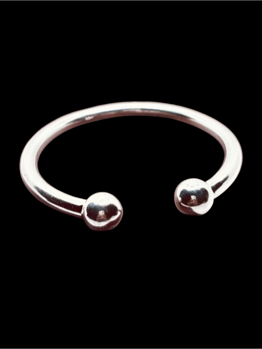 New Sterling Silver Torque Bangle - Classic Ball End Design
